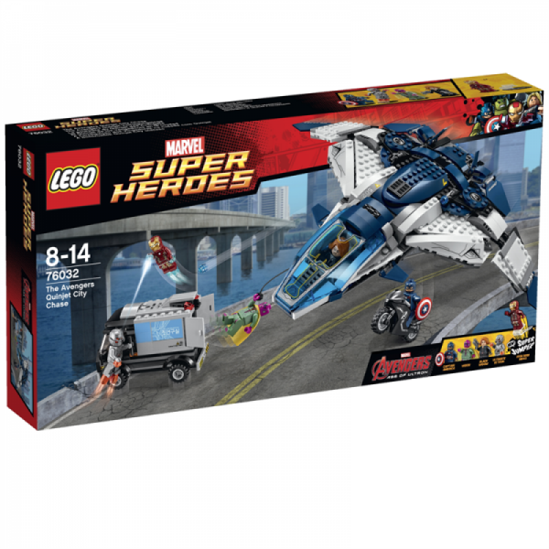 LEGO Super Heroes Městská honička s tryskáčem Avengers Quinjet 76032