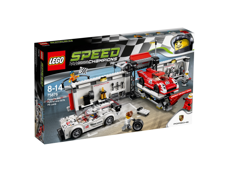 LEGO Speed Champions Porsche 919 Hybrid a 917K ulička v boxech 75876