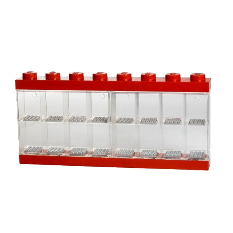 LEGO® sběratelská skříňka na 16 minifigurek - červená