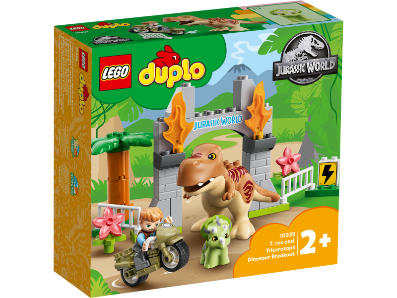LEGO® DUPLO® Jurassic World™ 10939 T-Rex a Triceratops na útěku