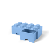 LEGO® úložný box 8 s šuplíky světle modrá