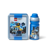 LEGO® City svačinový set (láhev a box) - modrá