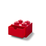 LEGO® stolní box 4 se zásuvkou - červená
