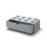 LEGO® stolní box 8 se zásuvkou - šedá