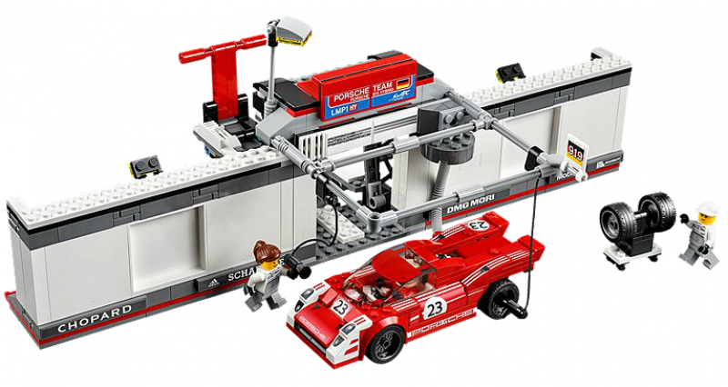 LEGO Speed Champions Porsche 919 Hybrid a 917K ulička v boxech 75876