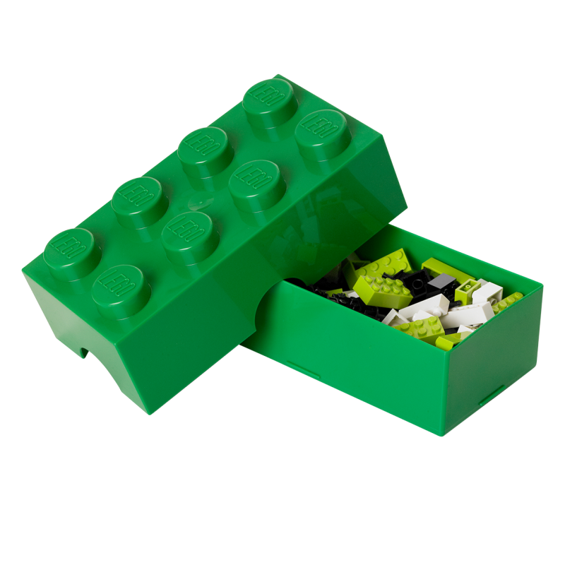 LEGO® box na svačinu 100 x 200 x 75 mm - světle modrá