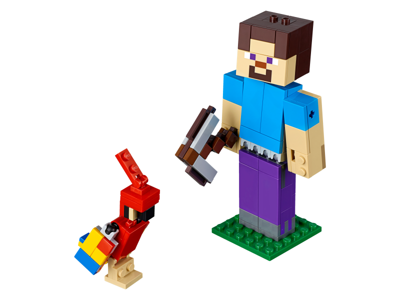 LEGO Minecraft velká figurka: Steve s papouškem 21148