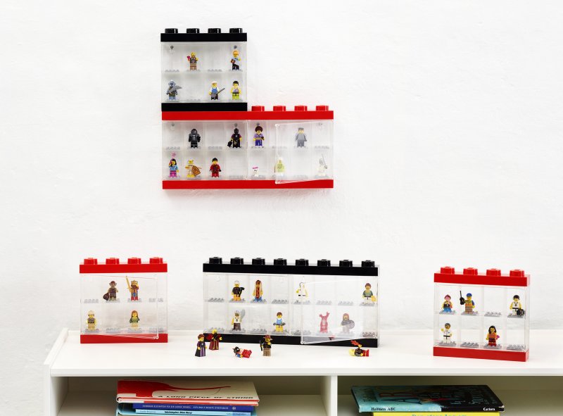 LEGO® sběratelská skříňka na 16 minifigurek - modrá