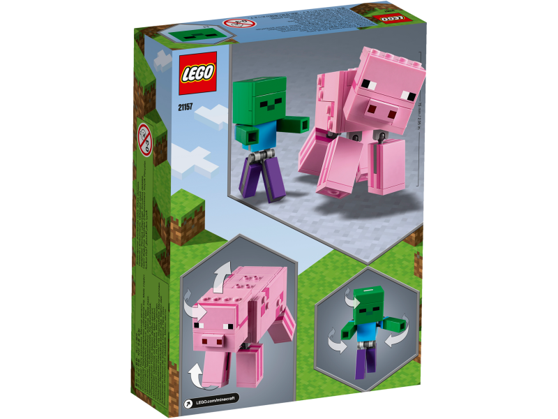 LEGO Minecraft Velká figurka: Prase s malou zombie 21157