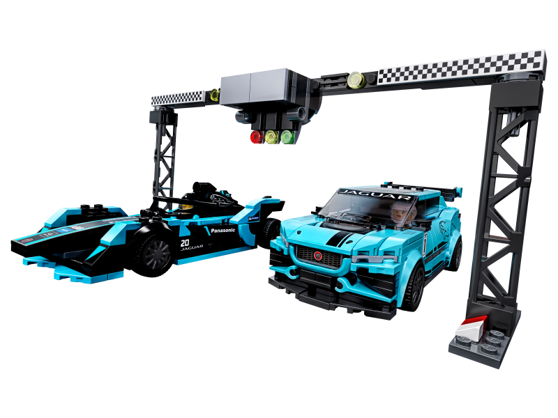 LEGO Speed Champions Formula E Panasonic Jaguar Racing GEN2 car & Jaguar I-PACE eTROPHY 76898