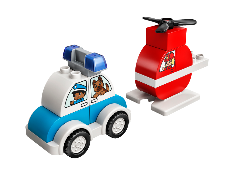 LEGO DUPLO Hasičský vrtulník a policejní auto 10957