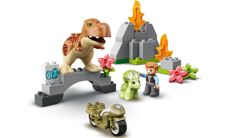 LEGO DUPLO 10939 T-Rex a Triceratops na útěku