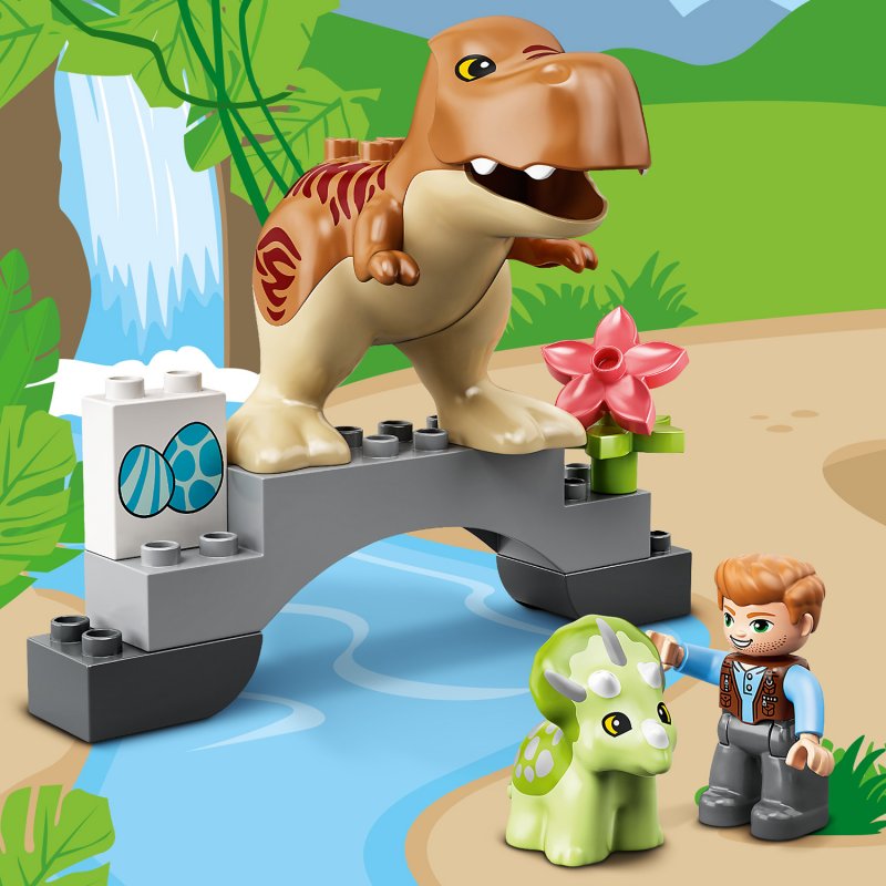 LEGO® DUPLO® Jurassic World™ 10939 T-Rex a Triceratops na útěku