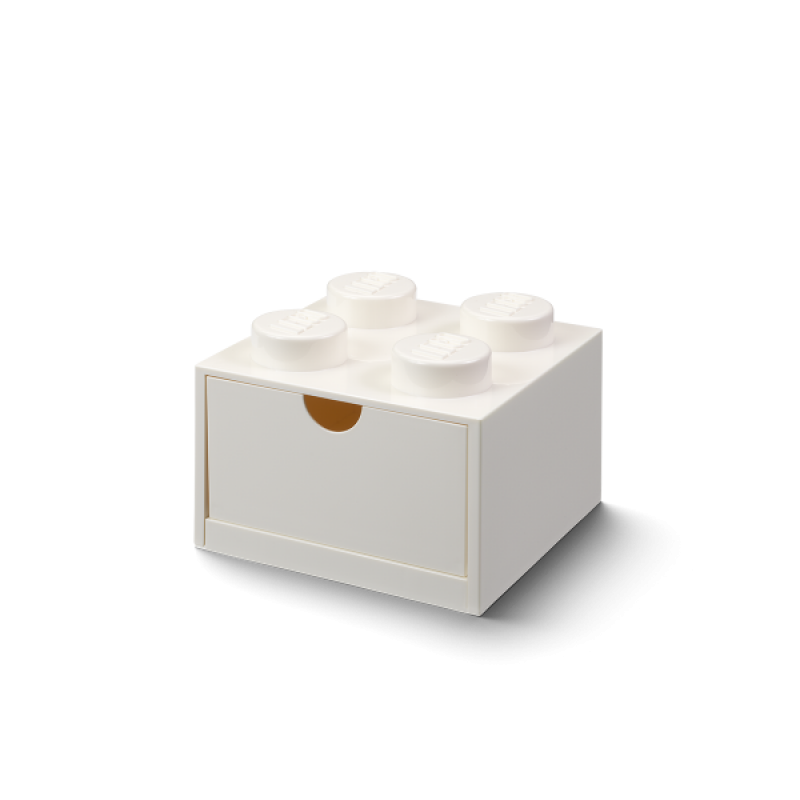 LEGO® stolní box 4 se zásuvkou - bílá