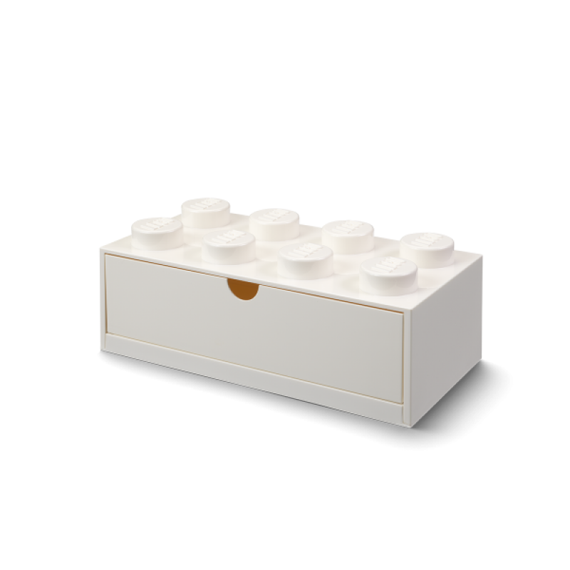 LEGO® stolní box 8 se zásuvkou - bílá