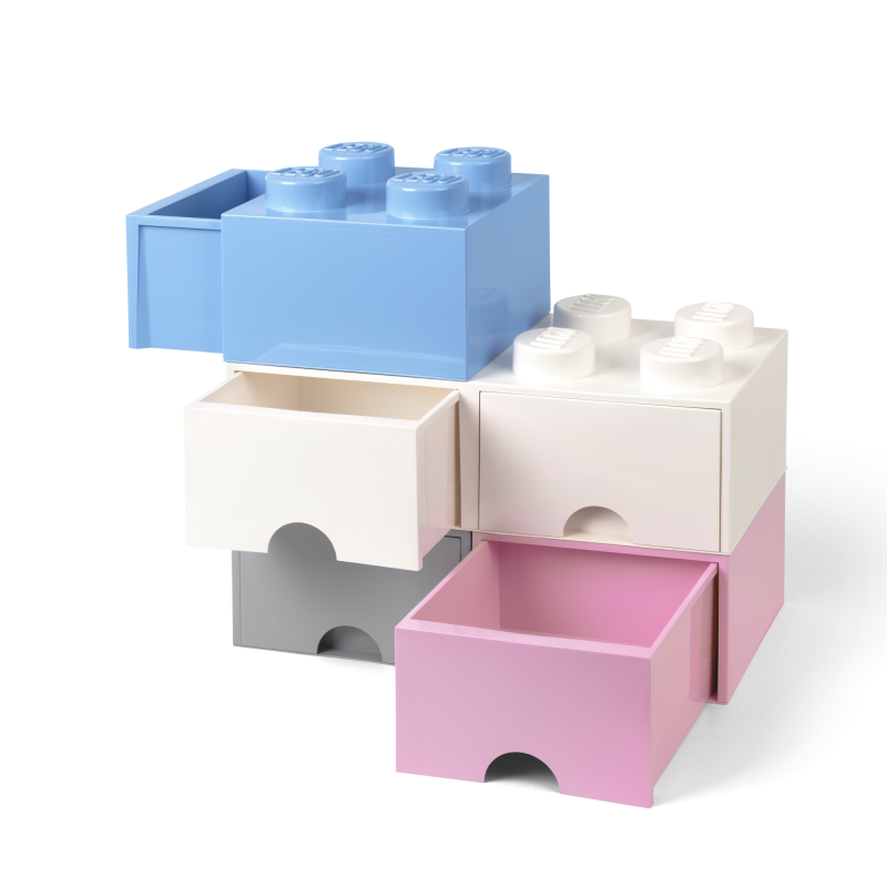 LEGO® úložný box 4 s šuplíkem bílá