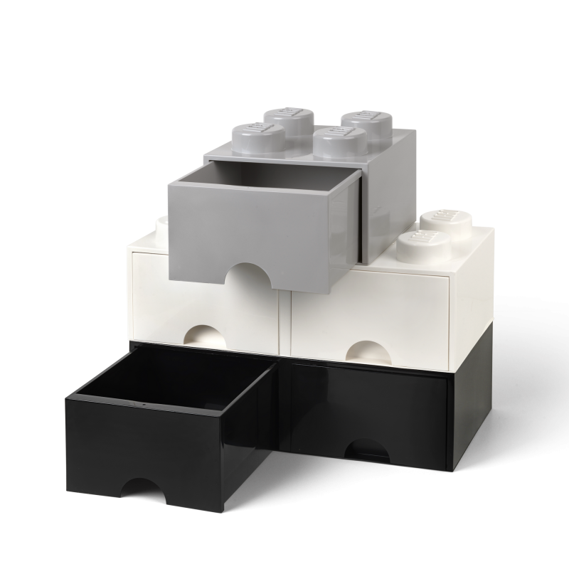 LEGO® úložný box 4 s šuplíkem bílá