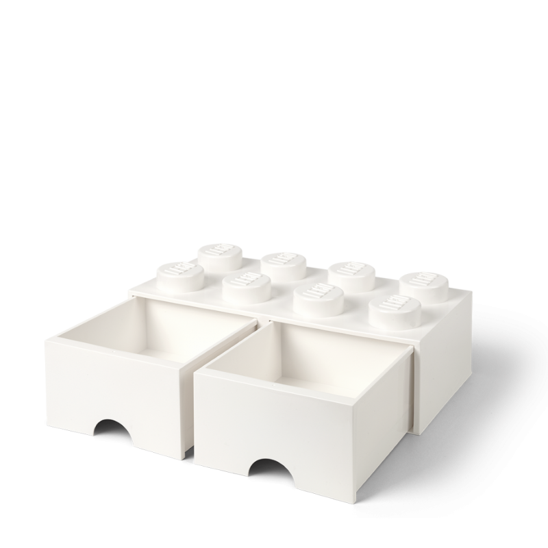 LEGO® úložný box 8 s šuplíky bílá