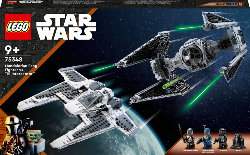 LEGO® Star Wars™ 75348 Mandalorianská stíhačka třídy Fang proti TIE Interceptoru