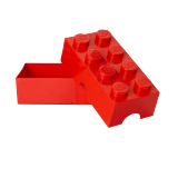 LEGO® box na svačinu 100 x 200 x 75 mm - růžová